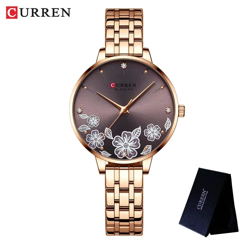 Rhinestone Stainless Steel Women’s Watch