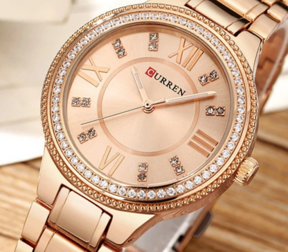 Classic Rhinestone Steel Watch