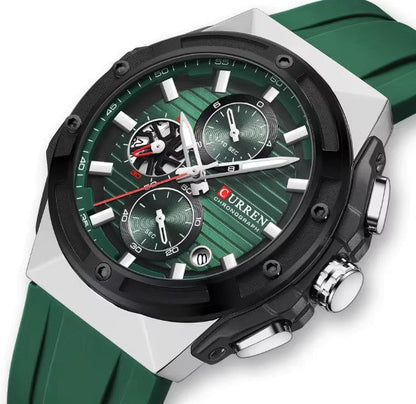 Men’s Chronograph Sports Watch with Silicone Strap