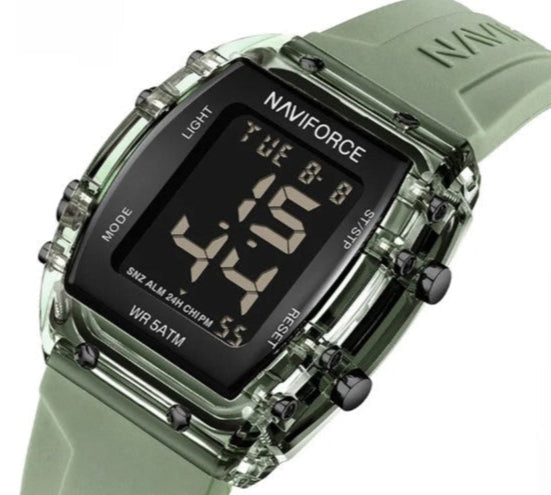 Digital Sport Watch – Rugged Black with Silicone Strap