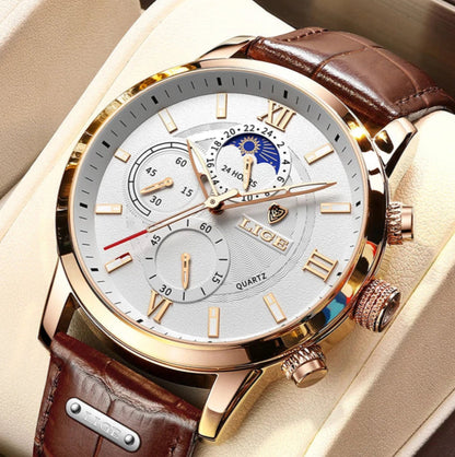 Leather Moonphase Chronograph