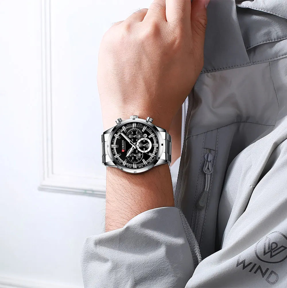 Polished Steel Chronograph