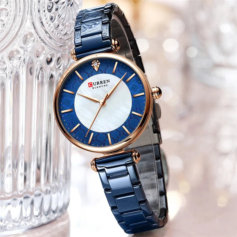 Blue Mesh Stainless Steel Women’s Watch