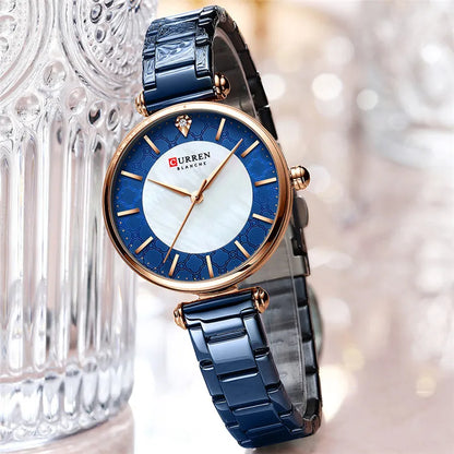 Blue Mesh Stainless Steel Women’s Watch