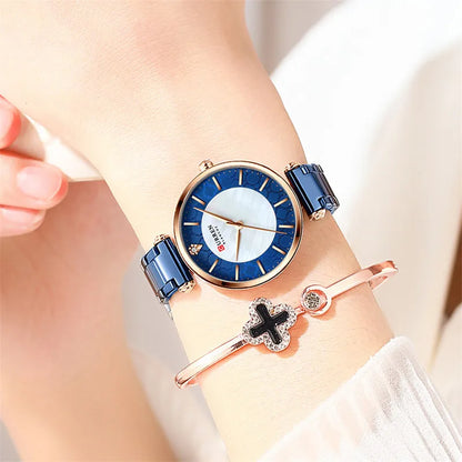 Blue Mesh Stainless Steel Women’s Watch