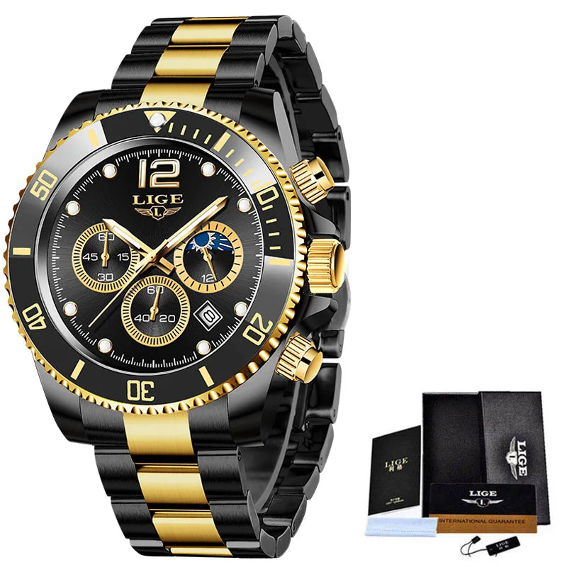 Black & Gold Chronograph