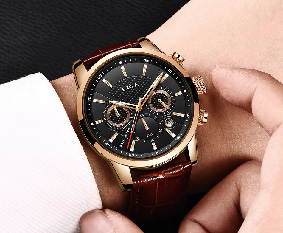 Leather Moonphase Chronograph