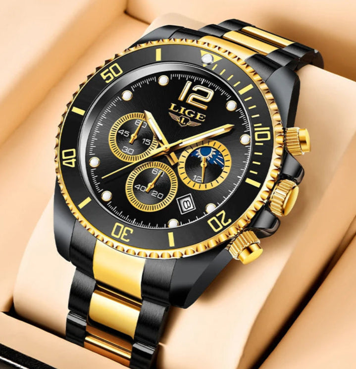 Black & Gold Chronograph