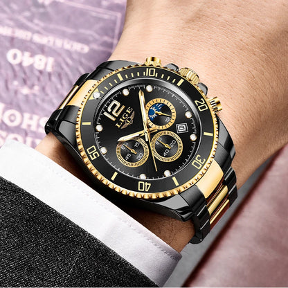 Black & Gold Chronograph