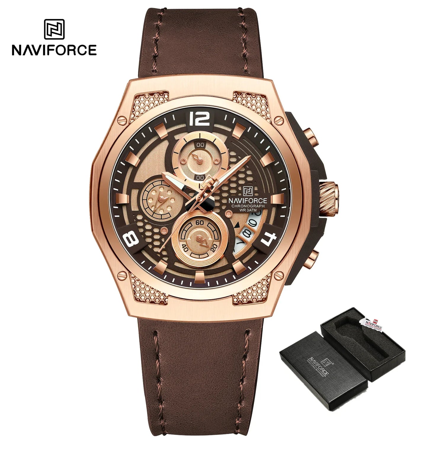 Sport Chronograph Leather Watch