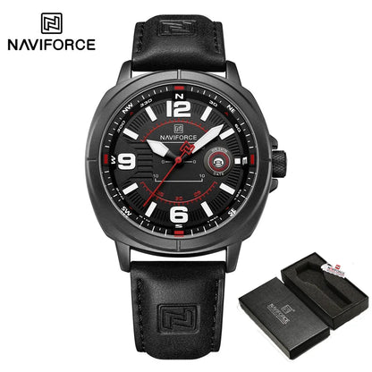 Men’s Leather Quartz Casual Watch