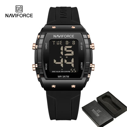 Digital Sport Watch – Rugged Black with Silicone Strap