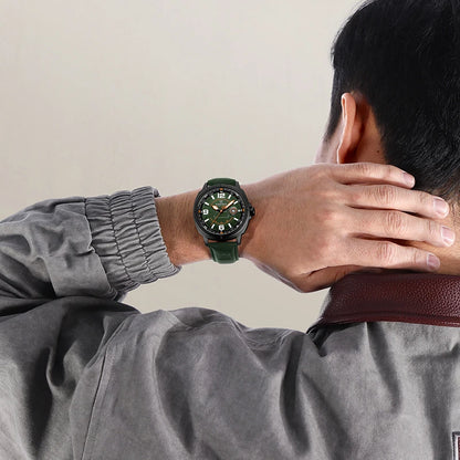 Men’s Leather Quartz Casual Watch