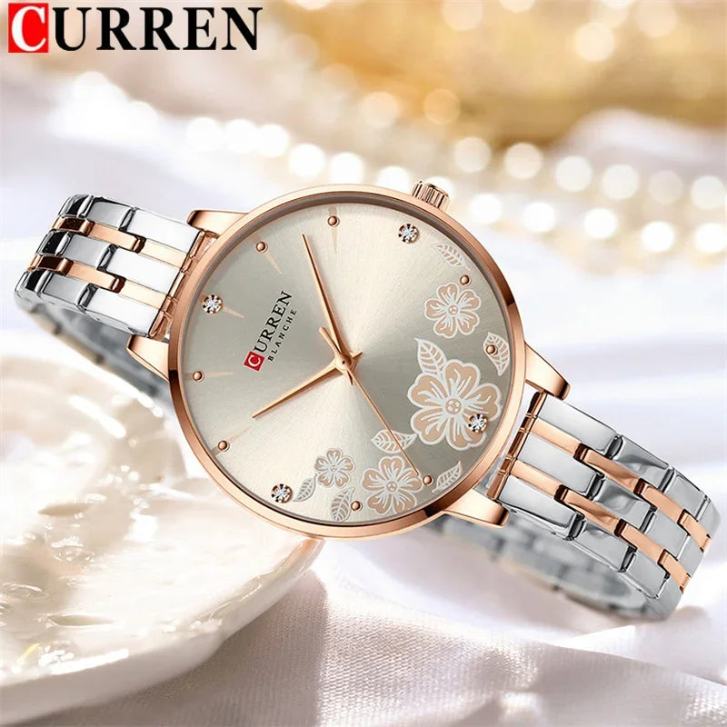 Rhinestone Stainless Steel Women’s Watch