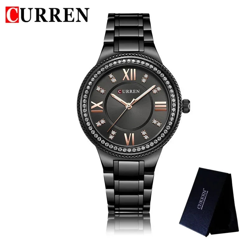 Classic Rhinestone Steel Watch