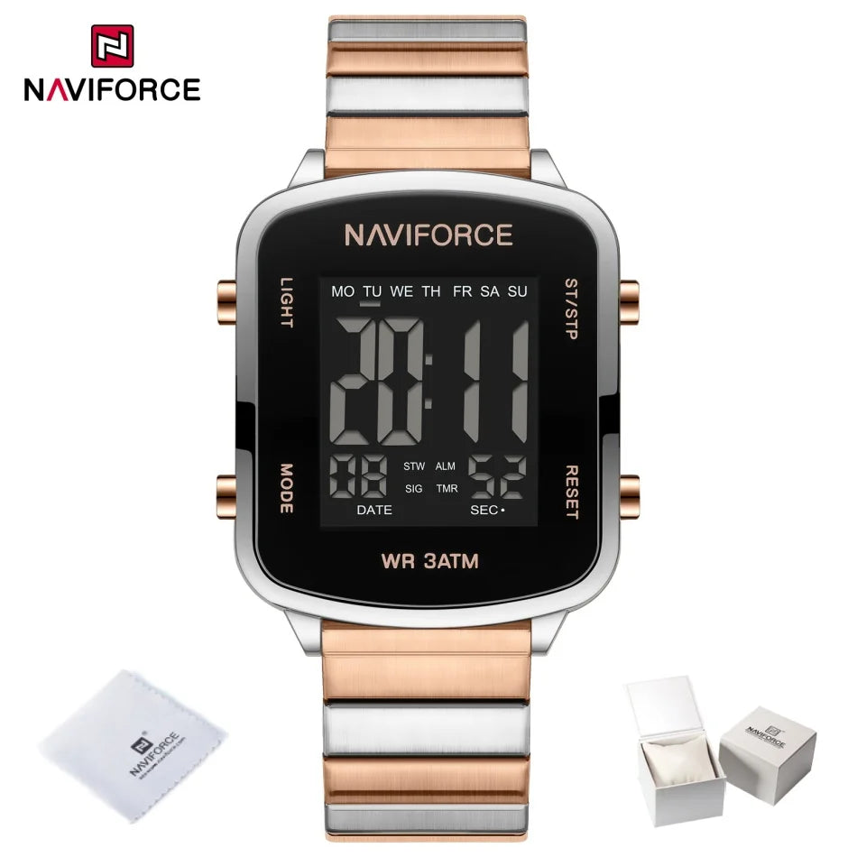 Modern Digital Steel Women’s Watch