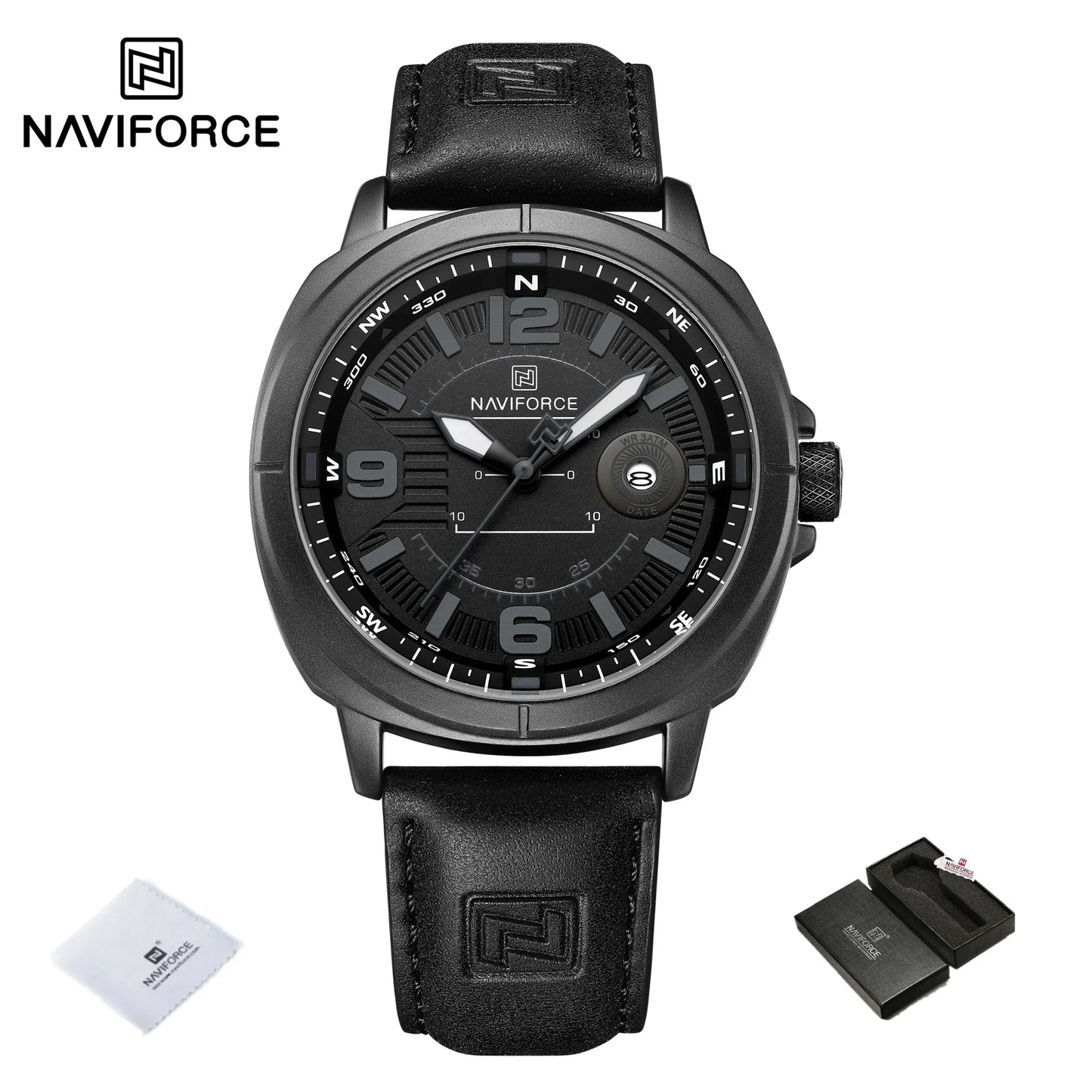 Men’s Leather Quartz Casual Watch