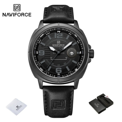 Men’s Leather Quartz Casual Watch