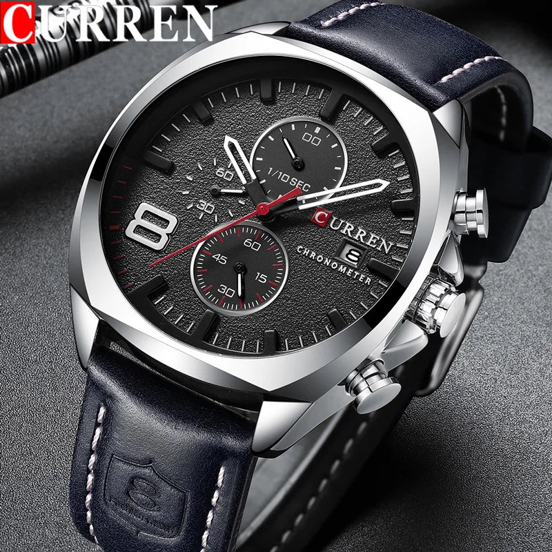 Chronograph Leather Casual