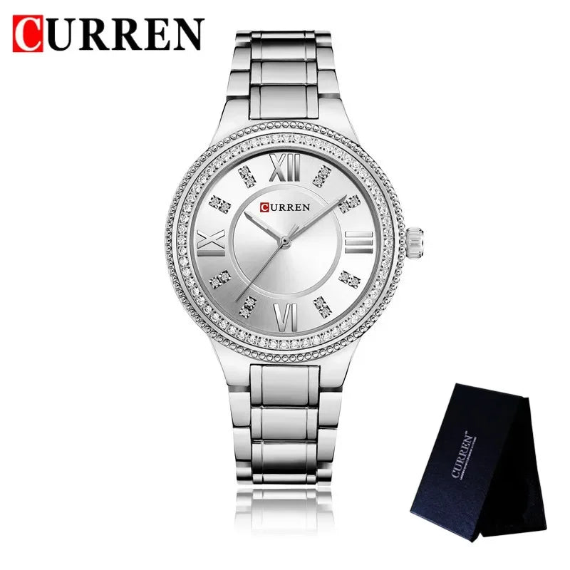 Classic Rhinestone Steel Watch