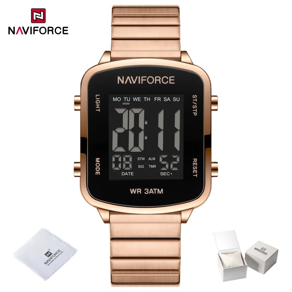 Modern Digital Steel Women’s Watch