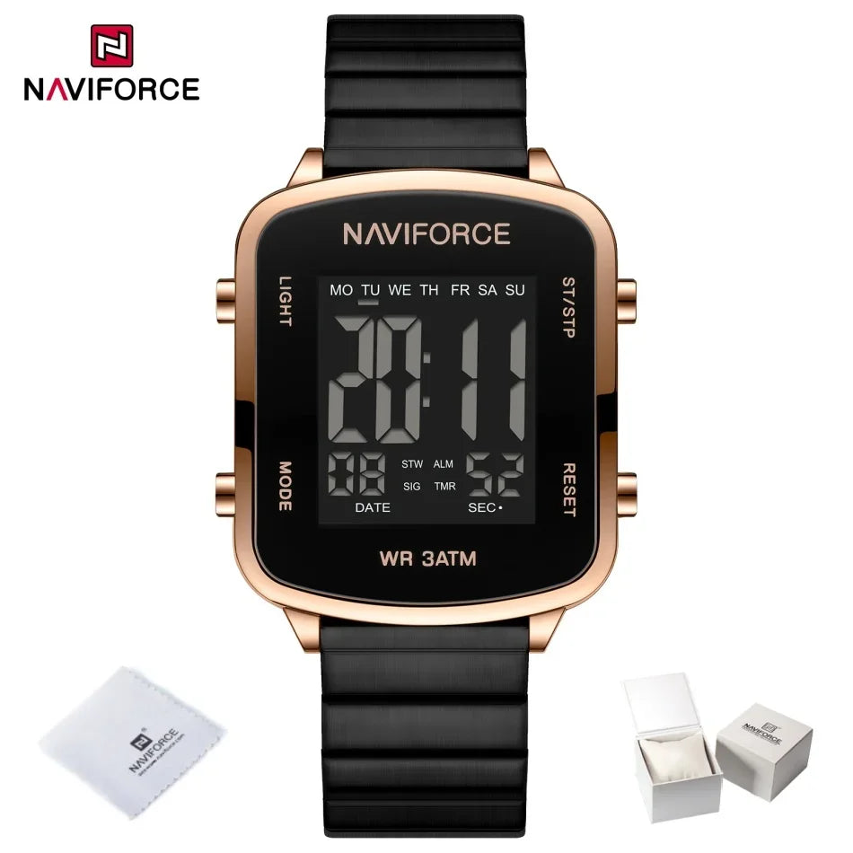 Modern Digital Steel Women’s Watch