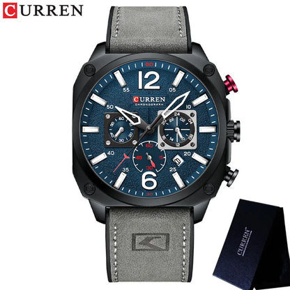 Men’s Chronograph Leather Watch
