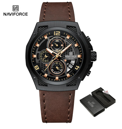 Sport Chronograph Leather Watch