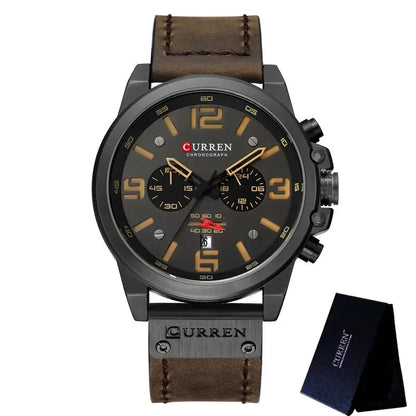 Men’s Leather Chronograph Watch
