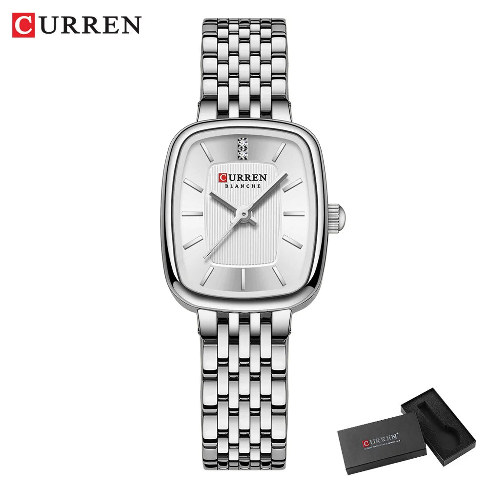 Slim Square Stainless Steel Women’s Watch