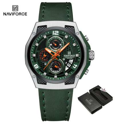 Sport Chronograph Leather Watch