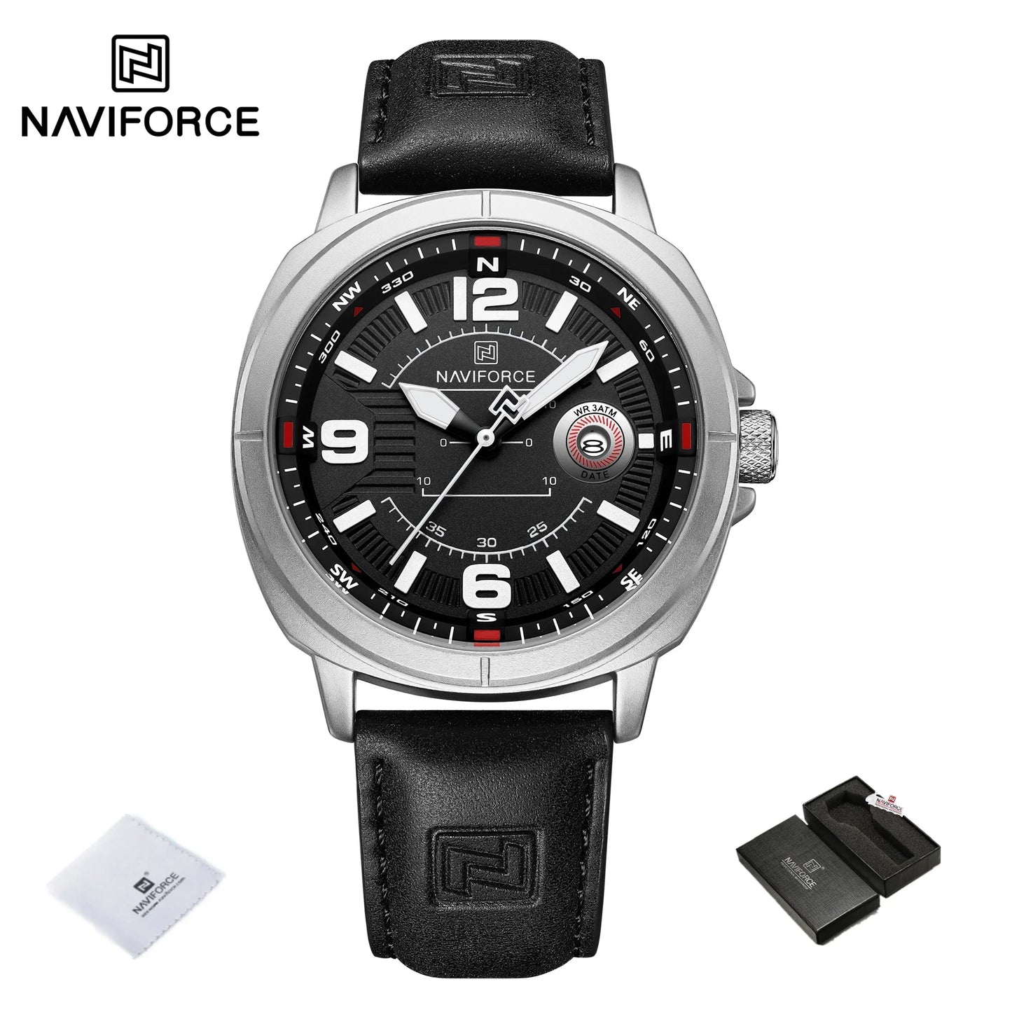 Men’s Leather Quartz Casual Watch