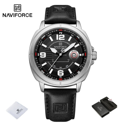 Men’s Leather Quartz Casual Watch