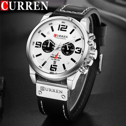Men’s Leather Chronograph Watch