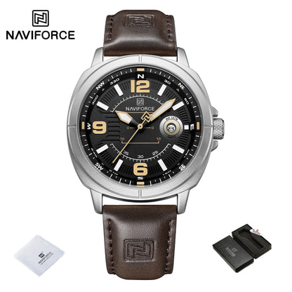 Men’s Leather Quartz Casual Watch