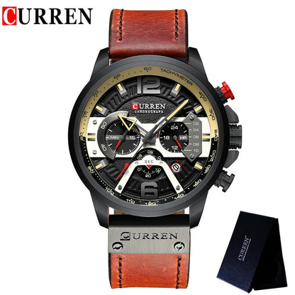 Men’s Chronograph Leather Watch