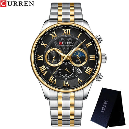 Chronograph Gold Stainless Steel Watch