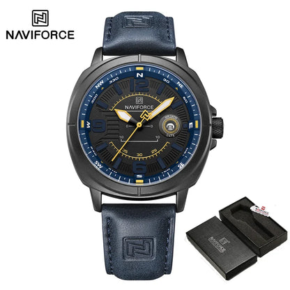 Men’s Leather Quartz Casual Watch