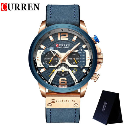 Men’s Chronograph Leather Watch