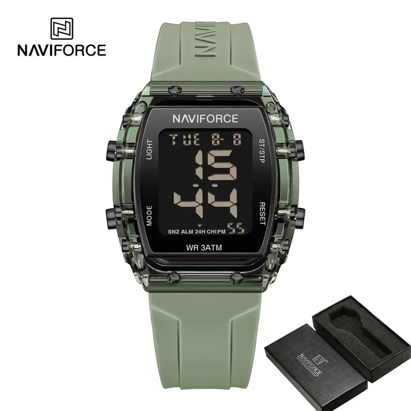 Digital Sport Watch – Rugged Black with Silicone Strap