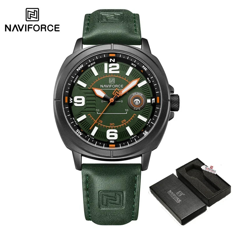 Men’s Leather Quartz Casual Watch