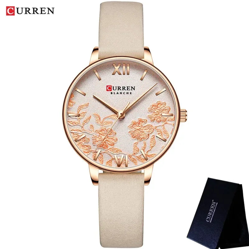 Calendar Steel Watch with Rhinestone Accents