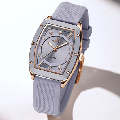 Minimalist Silicone Watch – Rose Gold Accents