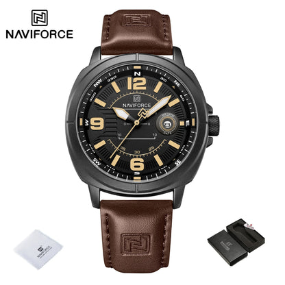 Men’s Leather Quartz Casual Watch