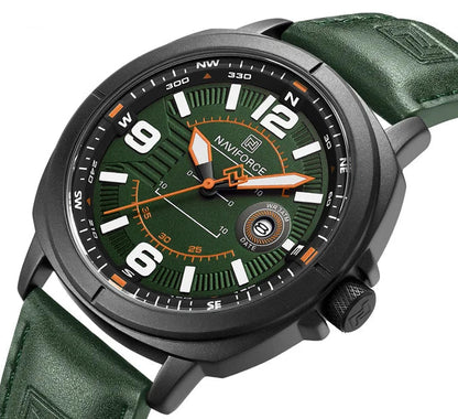 Men’s Leather Quartz Casual Watch