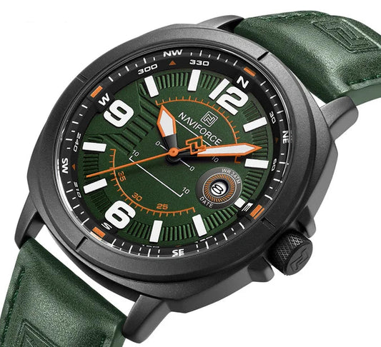 Men’s Leather Quartz Casual Watch