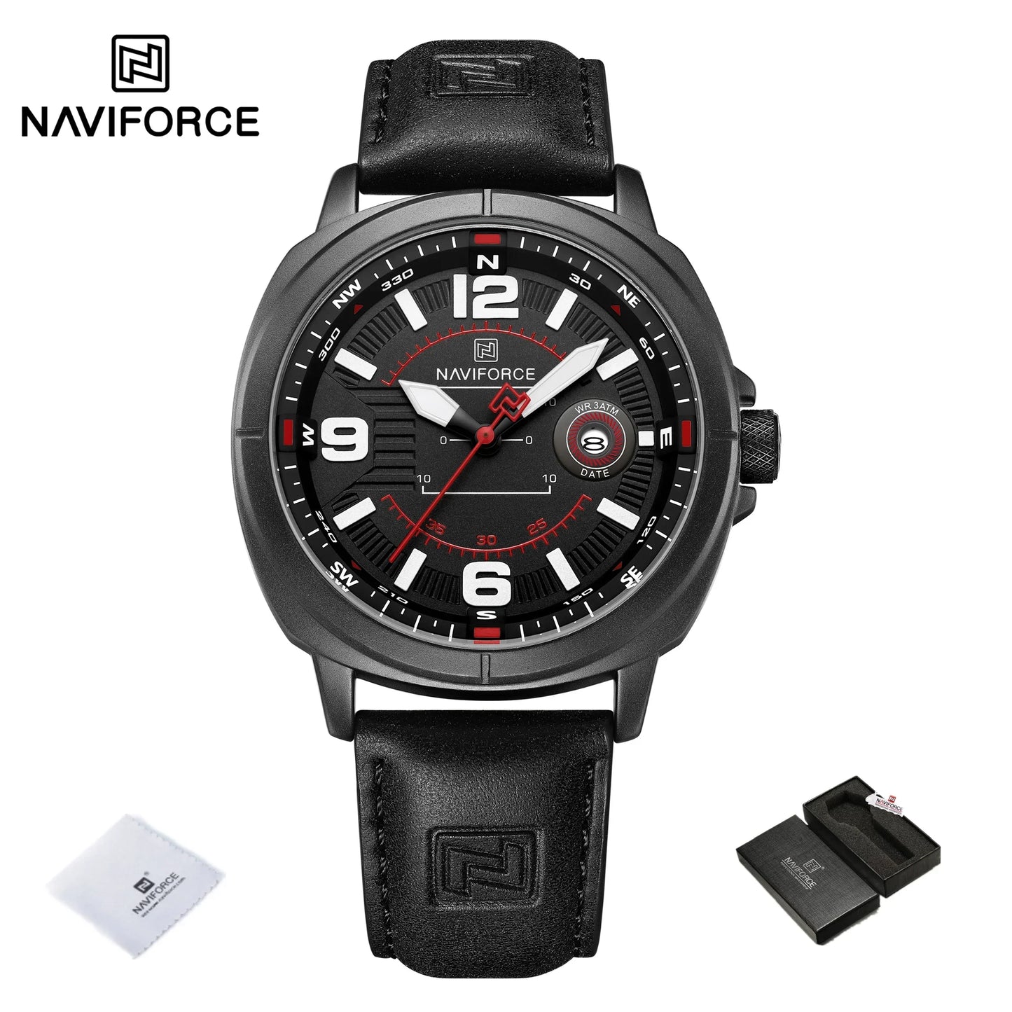 Men’s Leather Quartz Casual Watch