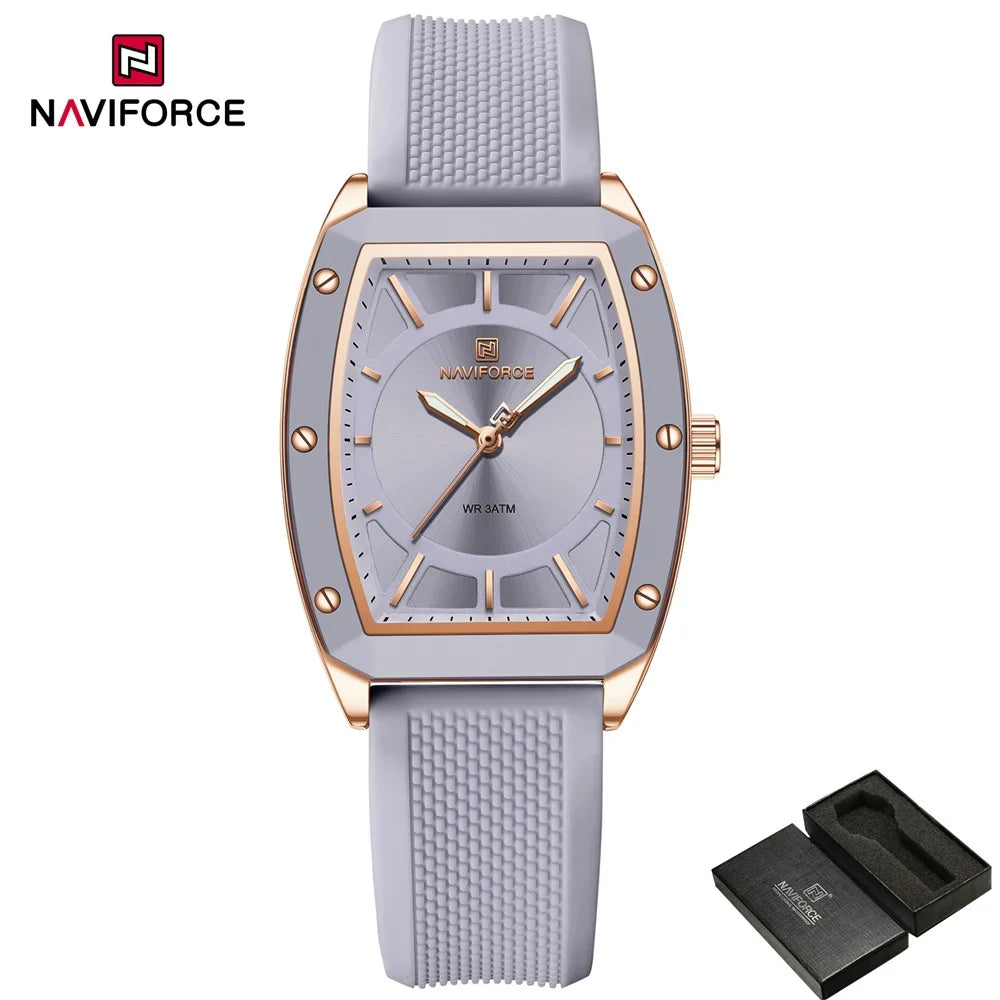 Minimalist Silicone Watch – Rose Gold Accents