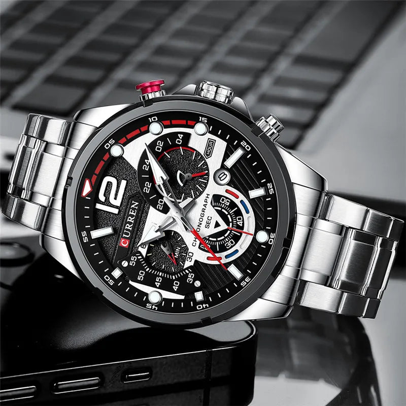 Men’s Chronograph Watch – Stainless Steel