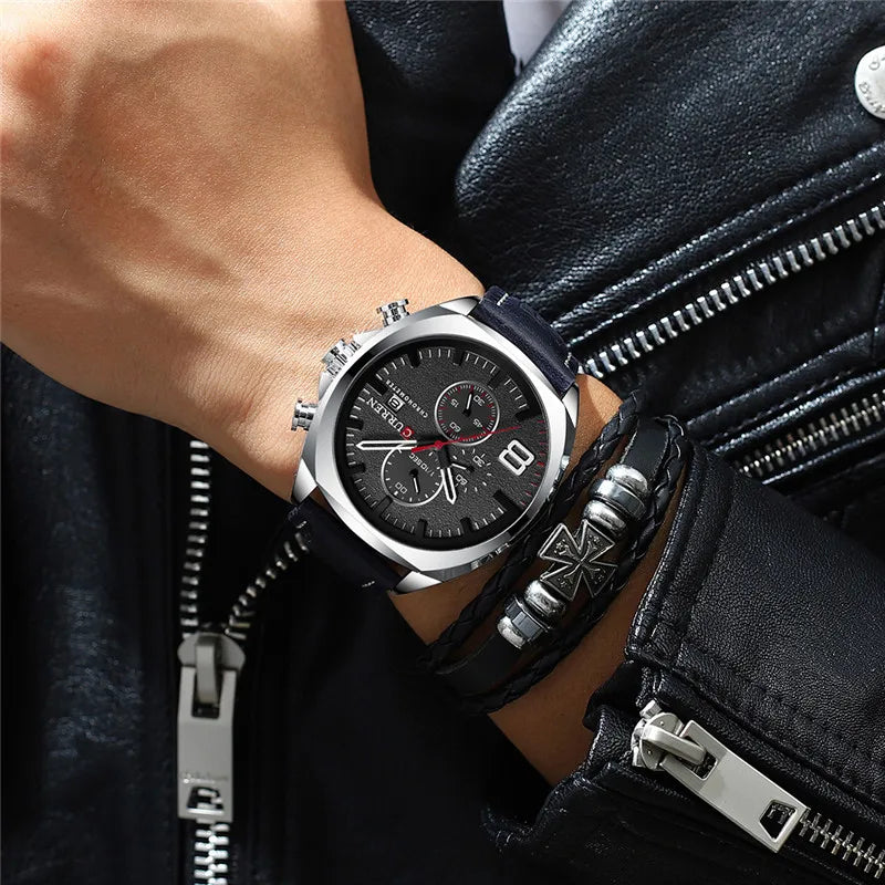 Chronograph Leather Casual
